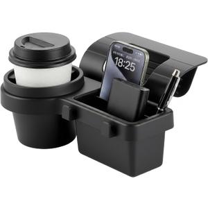 Li&Zhao Car Cup Holder - Hanging Car Door Window Drink Coffee Door Cup Holder with Clip-On Design, No Drill Universal Fit for All Vehicles, Perfect for Drivers and Truckers (Black)