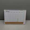 MaxGear Monthly Calendar Whiteboard Dry Erase Cork Board for Wall, 16"x12" Double-Sided Dry Erase White Board Calendar with Bulletin Board, Hanging Dry Erase Board for Office, Home, School