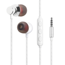 Wired Headphones With Microphone, 3.5mm In Ear With In Line Controller, White
