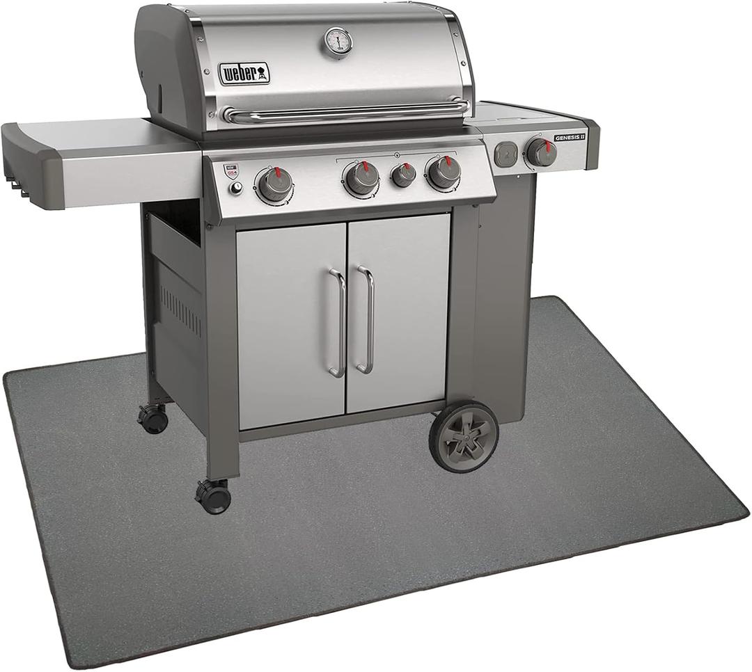 Under Grill Mat for Outdoor Grill, 65 x 36 inches Heavy Duty Under Grill Pad, Oil-Proof Waterproof BBQ Floor Protector for Lawn, Deck and Patio