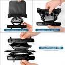 Waterproof Phone Pouch Double Pocket, Floating IPX8 8.5 inch Waterproof Phone Case for Beach Vacation Essentials for Compatible IPhone 16 15 14 Pro Max Galaxy S25 S24 Waterproof Dry Bag Black