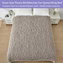 Bigacogo Chunky Knit Throw Blanket for Couch, 80x90 inches, 100% Hand Knitted with Thick Jumbo Chenille Yarn, Cozy Soft Large Rope Knot Cable Crochet Blankets for Sofa Bed Living Room, Taupe