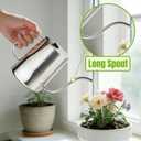 34oz/1000ml Watering Can Indoor Plants with Long Spout, Plant Watering Can for Ergonomic Handle, Rust-Resistant & Durable 304 Stainless Steel, Office & Home
