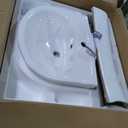 20"x17" Small White Porcelain Pedestal Sink 1 Hole for Bathroom, 20"x17"x32"H