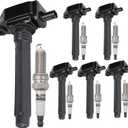 UF648 Ignition Coil Pack 05149168AI And Iridium Spark Plug Set Of 6 Fit For Dodge Grand Caravan,Charger,Journey,Challenger,Durango 2011-2023&Jeep 2014-2022&Chrysler 2011-2023&Ram 2012-2023 3.6L V6