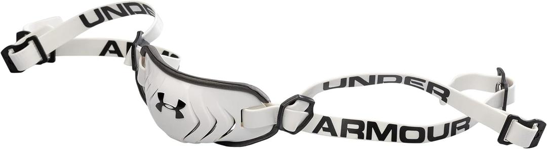 Under Armour Football Helmet Chin Strap, Adjustable Straps, Youth & Adult (White/ Black)