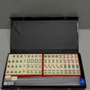 Yellow Mountain Imports Mini Chinese Mahjong Travel Game Set, Little MJ with Extra Small White Tiles []