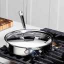 All-Clad D3 Stainless Steel 3 Quart Saute Pan Covered- Made in the USA- The Original Bonded Professional Cookware- Oven Safe & Induction Compatible