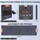 SOKIOVOLA N-Type 16BB 220W Portable Solar Panel for EF/Jackery/Bluetti/Anker Power Station, IP68 Waterproof Foldable Solar Panel ETFE 25% High Efficiency for Outdoor Camping RV Trip