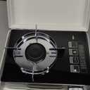 Portable Gas Stove with Case, 12000 BTU Butane Stove with Wind Guard, Single Burner Camp Stove for Home Kitchen, Camping, Picnics, Hiking, Fuel Not Included (Silver)