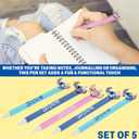 Get Trend Disney Stitch 5pcs Erasable Gel Ink Pens and Angel Cute Writing Pens for Kids Fun Stationery Set Kawaii Journaling Supplies Cool Pen Gifts for Kids (Stitch)