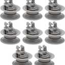 8Pcs Dishwasher Upper Wheel Assembly 611475 Replacement for Bosch Dishrack Upper Rack Wheel Replace# bsh-00611475 1559847 AH3477735 AH8727387 Grey (Upper Rack Wheel)