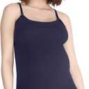 Motherhood Maternity Women's Clip Down Nursing Tank Top Cami with Adjustable Straps for Breastfeeding (Medium, Navy)