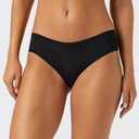 Amazon Essentials Women's Microfiber Underwear (Hipster & Thong, Available in Plus Size), Pack of 6 (Black/Washed Bronze)