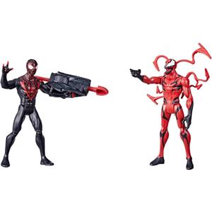 Marvel Spider-Man Miles Morales Vs Carnage Battle Packs, 6-Inch-Scale and Figure 2-Pack, Toys for Kids Ages 4 and Up