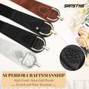 SANSTHS Vintage Women Stretchy Wide Belt Chunky Buckle Elastic Wide Waist Belts for Dresses Coats (M: Fit Waist Size:34"-39", Coffee)