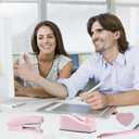 Pink Office Supplies, Pink Desk Accessories Set Stapler, Tape Dispenser, Scissors, Sticky Notes, Pen, Tape Measure, Office Clips,Staples Rmover, 1000pcs Staples, Gift for Women Students Teacher