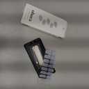 ohora Semi Cured Gel Nail Strips (N Felice) - Blue, Glitter, Works with Any UV/LED Lamps, Salon-Quality, Long Lasting, Easy to Apply & Remove - Includes 2 Prep Pads, Nail File & Wooden Stick