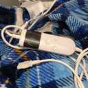 Electric Blanket Heated Throw, Soft Flannel 50"x60" Plaid Heating Blanket with 8 Hours Auto Off 10 Fast Heating Levels Machine Washable Sherpa Heated Blanket with Overheating Protection (Blue)