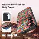 Bemal for Samsung Galaxy S24 Plus Wallet Case with Card Holder, Fashion Printed, RFID Blocking, PU Leather Kickstand, Magnetic Closure, Shockproof Phone Cover for Women Men, Flower Garden