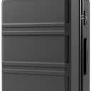 Kono 28 Inch Luggage Expandable Suitcase with Spinner Wheels TSA Lock Lightweight PC+ABS Hardside Large Checked Luggage Durable Rolling Suitcase Grey