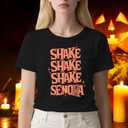 Womens Halloween Shirt Pumpkin Fall Ghost T-Shirts Spooky Season Autumn Tee Tops (Black, XL)