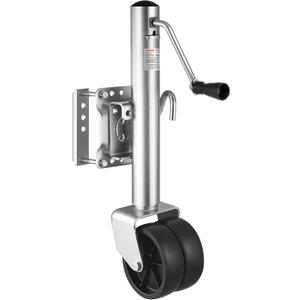 VEVOR 1500 lbs Trailer Jack with Wheel, Heavy Duty Swivel Boat Trailer Jack with PP Single Wheel & Ergonomic Handle, 12-inch Lift, Fit for RVs, Boats, Horse Trailers, Utility Trailers