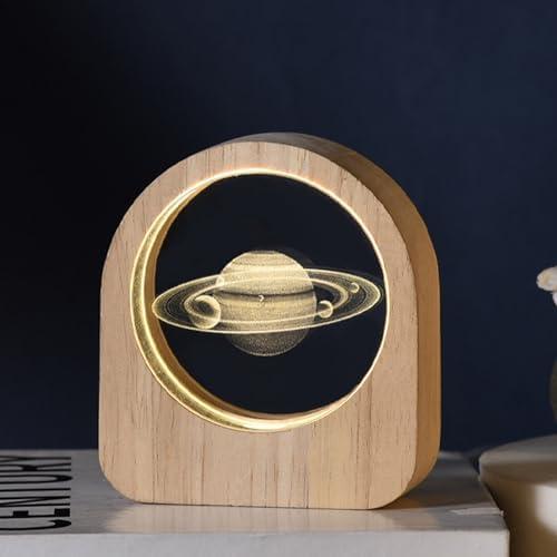 Saturn Crystal Ball Creative Quartz Glass Ball Decorative Crystal, Paperweight Display Engraved Ornament Sculpture Home Crafts Decor Present for Women Friends 2 Pack