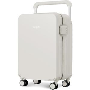 TUPLUS Suitcase Lightweight Luggage Hard Shell Suitcase with 4 Spinner Wheels Hold Check in Travel Case, Impression Series,20",Blue