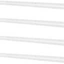 PHOENANCEE Long Floating Shelves for Wall 57 Inch,Real Wood Picture Ledge with Lip Set of 2, Photo Frame Storage Display for Living Room Nursery Bedroom Bathroom Kitchen Home Office Decor (White)