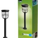 Philips Solar LED 1-Pack Ultra-Efficient Pathway Light - Radii, Automatically Linkable, Dusk to Dawn, Motion Sensor, 3000K Bright White Light, IP44, Black