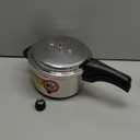 Prestige 5L Alpha Deluxe Induction Base Stainless Steel Deep Pressure Pan, 5.0-Liter, Silver