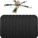 15 Pcs Ceiling Fan Filters for Blades, Easy-Stick Activated Coconut Shell Carbon Air Filter, Universal Ceiling Fan Air Filter Pads for Home Office Common Household Contaminants