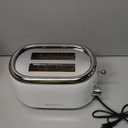 MELLERHOME Retro Toaster 2 Slice, 7 Browning Levels, 3 Functions (Reheat, Defrost, Cancel), Stainless Steel Features, Removable Crumb Tray, Under Base Cord Storage, White Toaster Kitchen Appliances