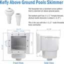 Kefly Above Ground Pools Skimmer with Accessories, Thru-Wall Skim Compatible with All Standard Pool Wall Cutouts