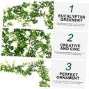 MUCKLILY 2pcs Realistic Faux Eucalyptus Garland Green Hanging Vine Artificial Plants for Indoor Outdoor Decor