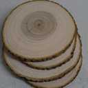 Prsildan 4 Pack Large Wood Circle Slices, 8 to 10 Inches DIY Unfinished Wood Table Centerpieces, Natural Rustic Round Crafts for Indoor Christmas Wedding Party Dcor