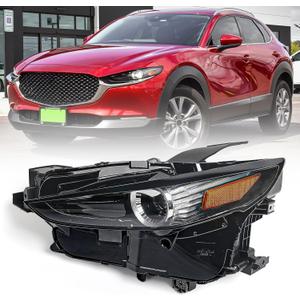 Huray Full LED Headlight Assembly for Mazda CX-30 CX30 2020 2021 2022 2023 w/o AFS LH Front Projector Headlamp OE Factory Replacement for MA2502159 Left Driver Side