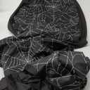 Black Spider Web Car Seat Covers for Front Seats,Halloween Decor for Cars Universal Fit Automotive Seat Cushion Protector Accessory