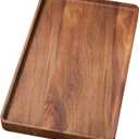 VERTORGAN Acacia Wood Serving Tray,15.8x9.8 Inch Decorative Trays Platter for Coffee Table,Living Room,Bar,Party,Mini Charcuterie Boards Cheese Board,Home Decor