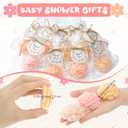 Demissle 20 Sets Baby Shower Favors Handmade Rose Flower Scented Soap Party Favors Gifts for Guests with Thank You Tags for Baby Bridal Shower Wedding Gender Reveal Party (Light Pink)