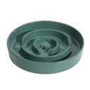 Havniva Ceramic 1.6 Cup Slow Feeder Dog Bowl for Medium and Large Breed, 8.2inch Puzzle Dog Food Dish, AntiGulping, Stop Bloat, Preventing Choking (Single BowlDark Green)