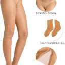 LABELLA 40D Heart Patterned Tights,Semi-Opaque Pantyhose With 3D Heart Design,Holds Shape Perfectly (Beige, M)