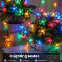ITICdecor Solar Flower String Lights Outdoor Waterproof 50 LED Solar Powered Fairy Lights for Garden, Fence, Patio, Yard, Christmas Tree & Party Decor (Multi-Color)