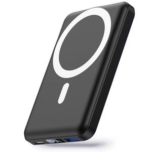 Wireless Power Bank, Yiisonger Slim 10000mAh Magnetic Portable Charger 22.5W PD Fast Charging, Mini Mag-Safe Battery Pack QC3.0 LED Display USB-C Compatible with iPhone 13&12/ Pro Max/Pro/Mini (Black)