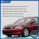 Headlights W/Bulbs for 2008-2012 Honda Accord 4Dr Headlamp Replacement Driver & Passenger Side, NOT fit coupe models or Crosstour models