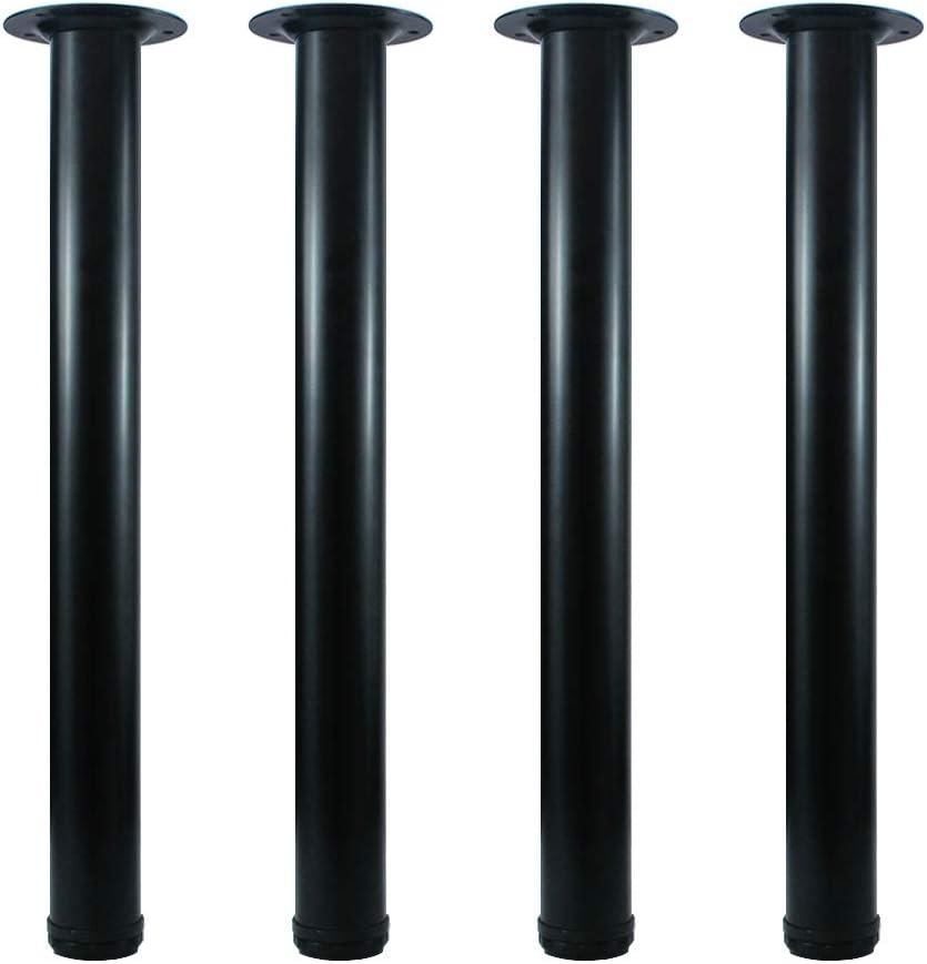 QLLY 20 inch Adjustable Metal Bench Legs, Coffee Table Leg, End Table Leg, Furniture Leg Set, Set of 4 (Black)