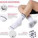 2 x COOLMATE Pilates Socks with Grips for Women, Yoga Socks, Crew Non Slip Women for Barre, Pilates Gifts for Women