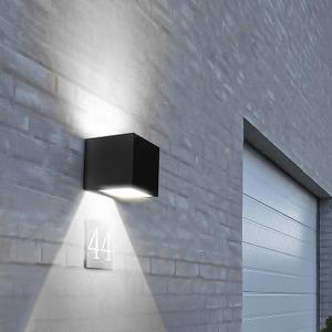 Solar Wall Lights, 4000K 700LM Up and Down Solar Lights Outdoor Waterproof, Super Brightness Cube Design LED Solars Outdoor Light Decorative for Porch Patio Yard Fence, 1pcs (1pack)