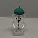 Cute Bear Straw Cup with Lid and Straw, Honeybear Glass Cup, Leakproof Bear Cup, Cute Animal Mug for Hot and Cold Drinks, Smoothies, Water, Juice, Travel & Gifts
